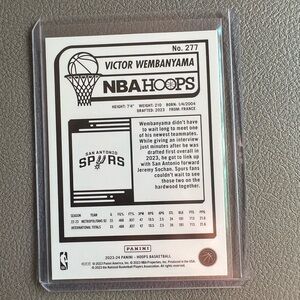 Perfect condition NBA hoops No. 277 Victor Wembanyama mint condition